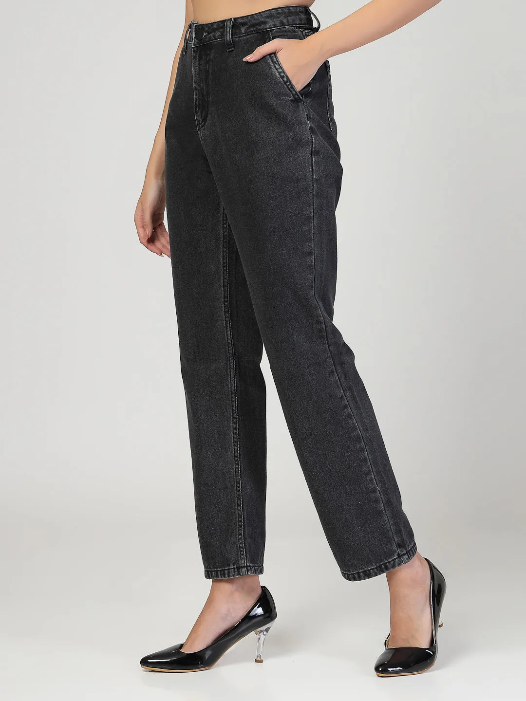 Style Quotient Women Relaxed Fit High Rise Cotton Jeans