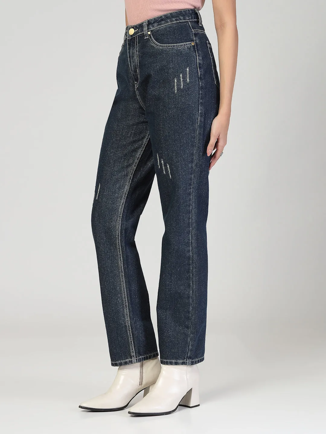 Style Quotient Women Relaxed Fit High Rise Cotton Jeans