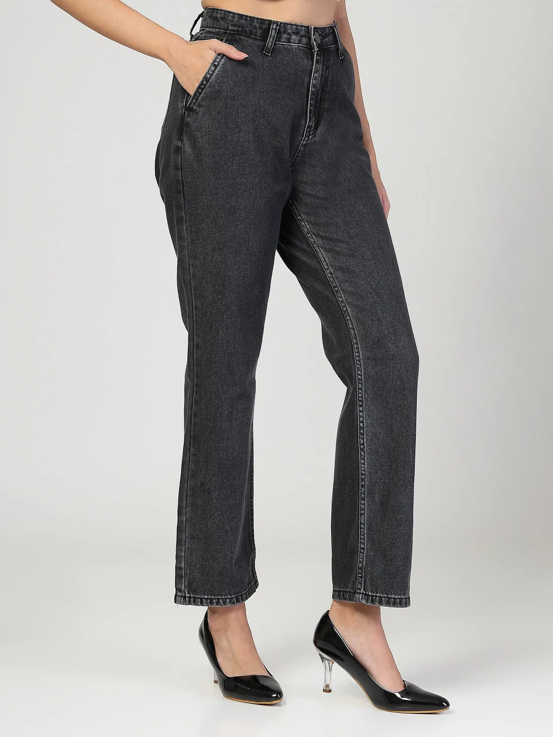 Style Quotient Women Relaxed Fit High Rise Cotton Jeans