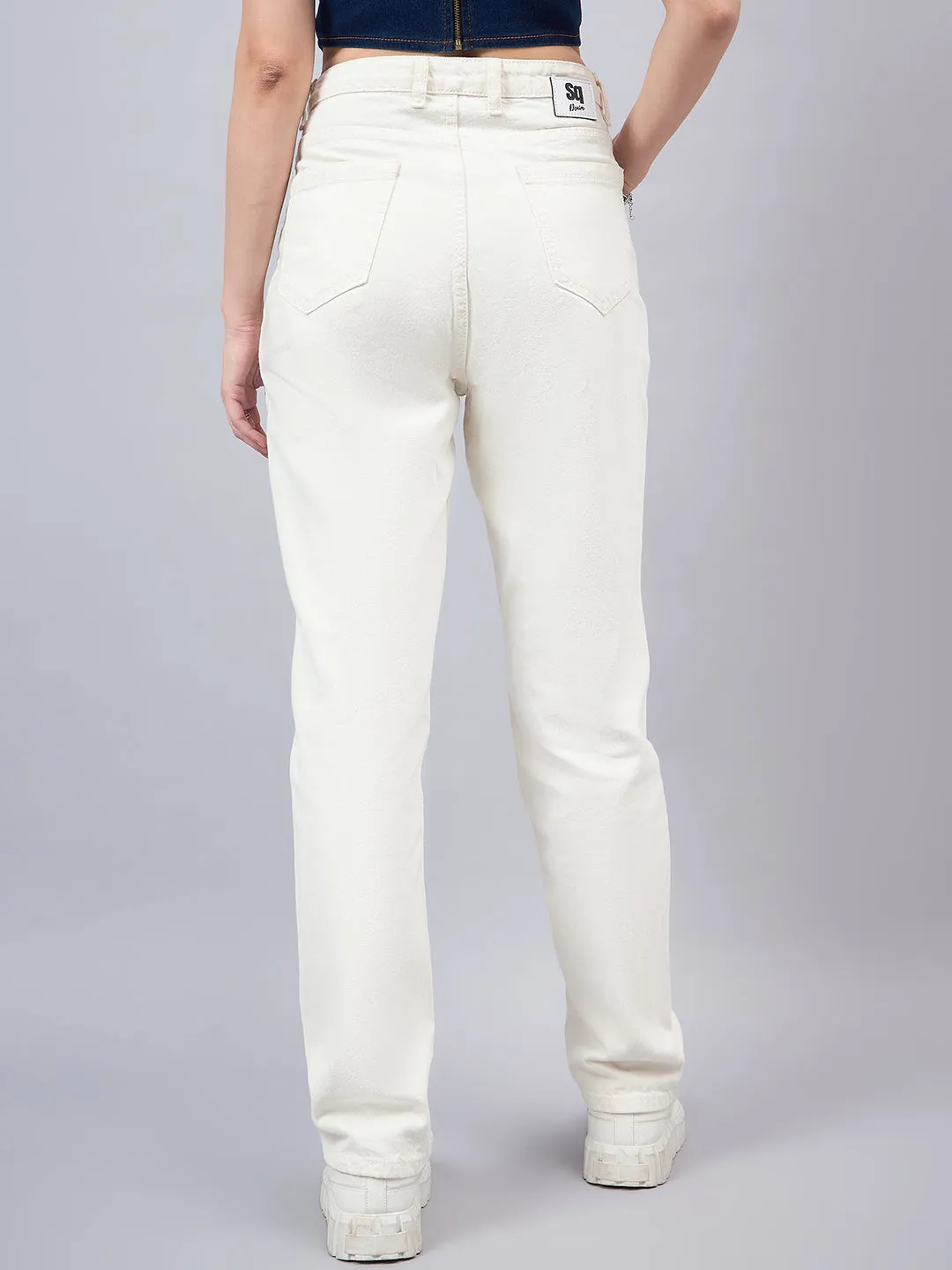 Style Quotient Women Relaxed Fit High Rise Cotton Jeans