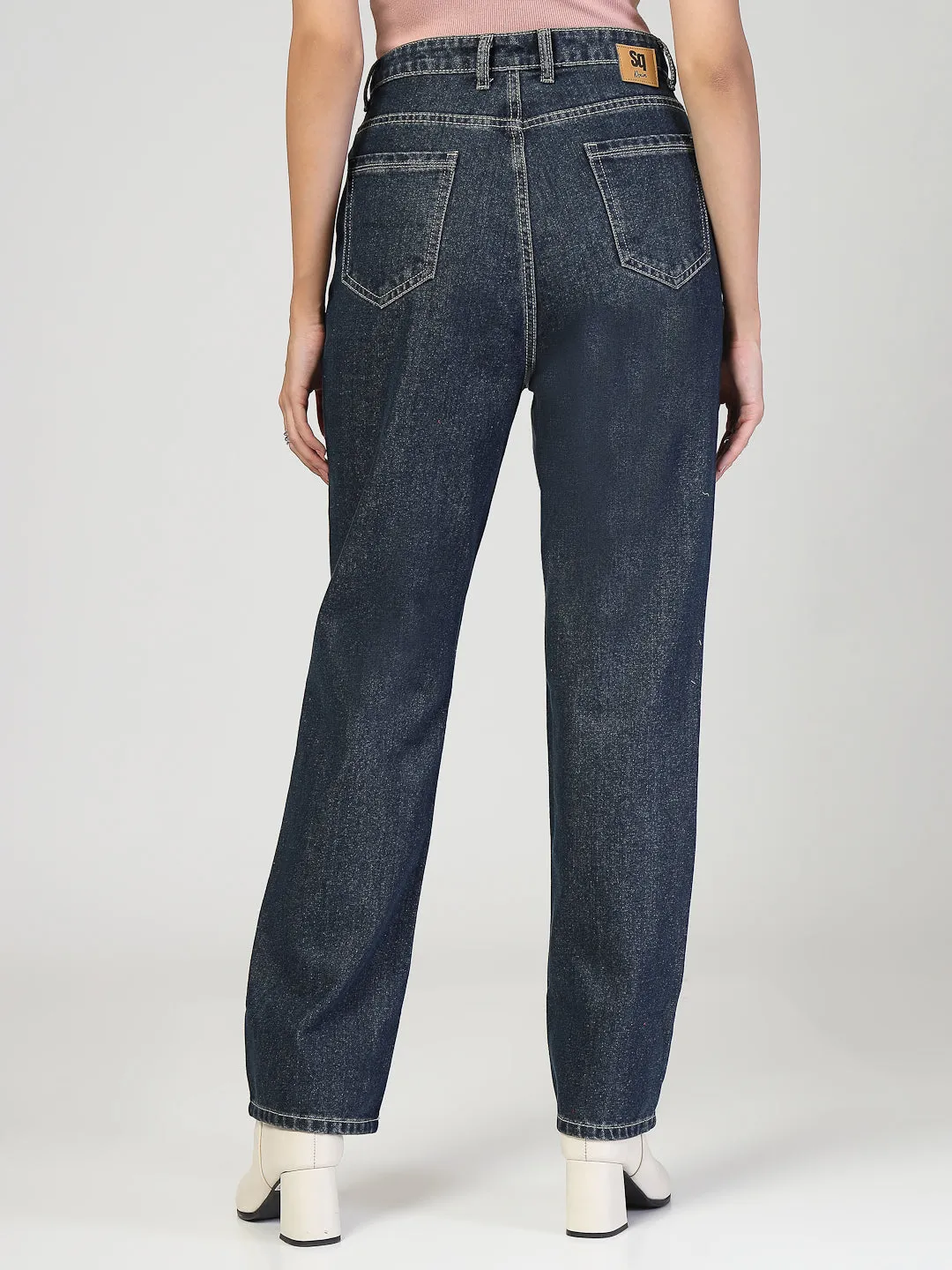 Style Quotient Women Relaxed Fit High Rise Cotton Jeans