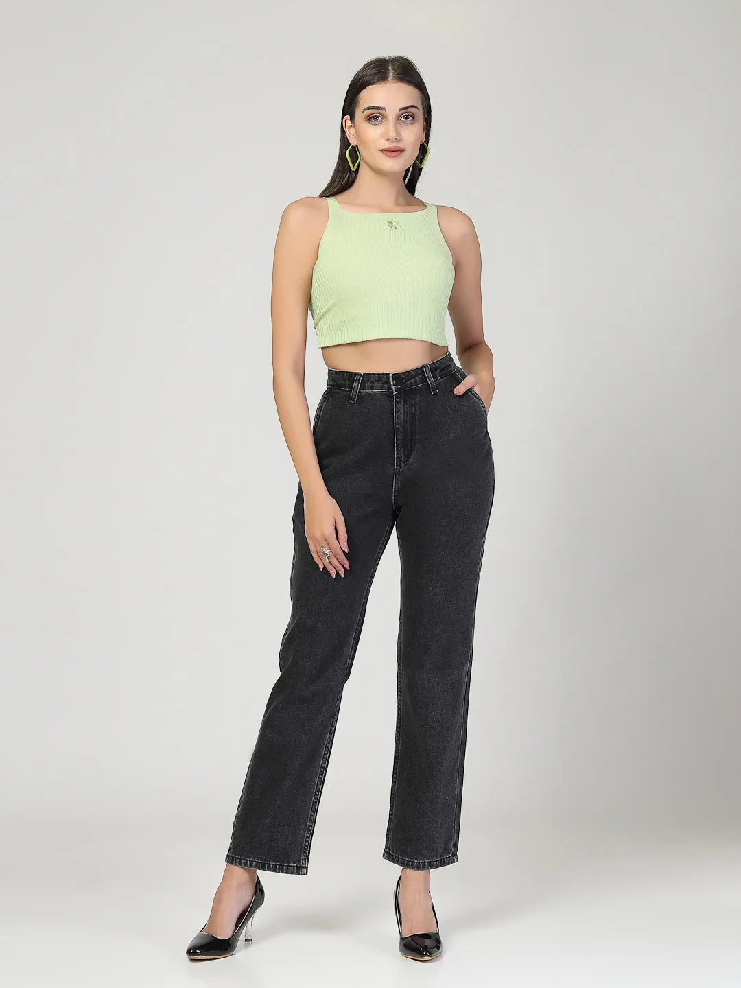 Style Quotient Women Relaxed Fit High Rise Cotton Jeans