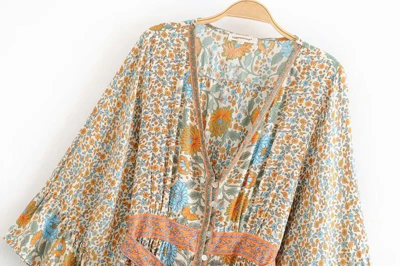 V-Neck Hippie Dress