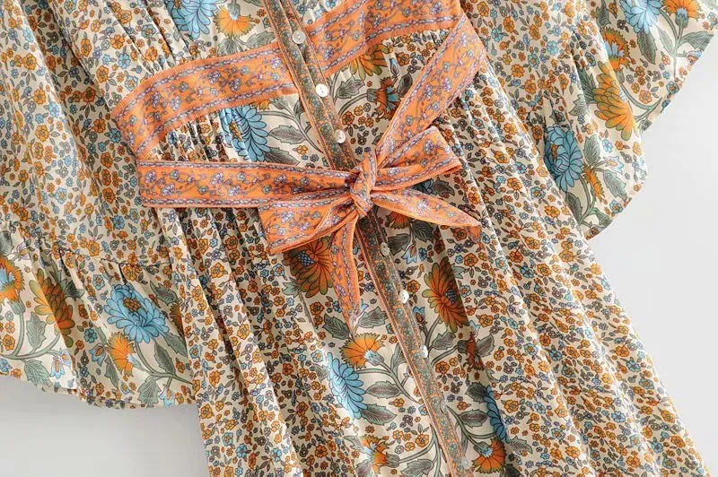 V-Neck Hippie Dress