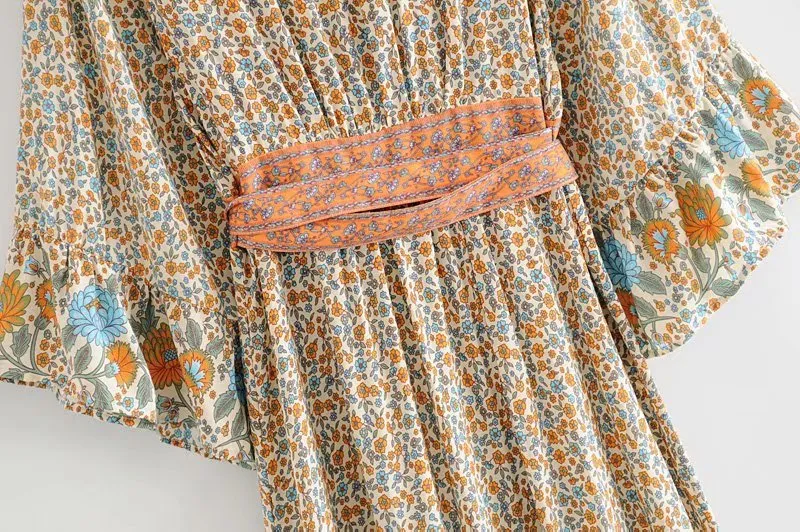 V-Neck Hippie Dress