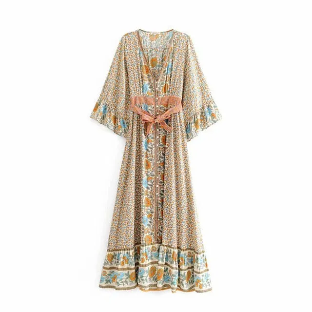 V-Neck Hippie Dress