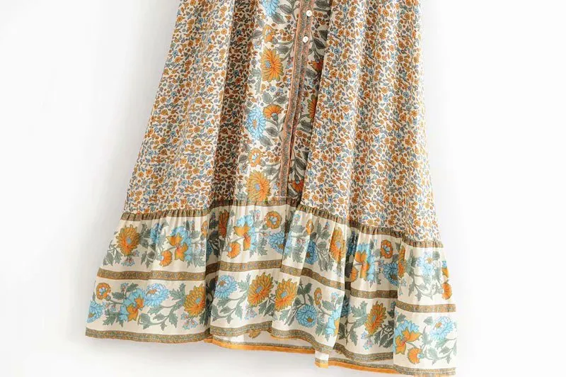 V-Neck Hippie Dress