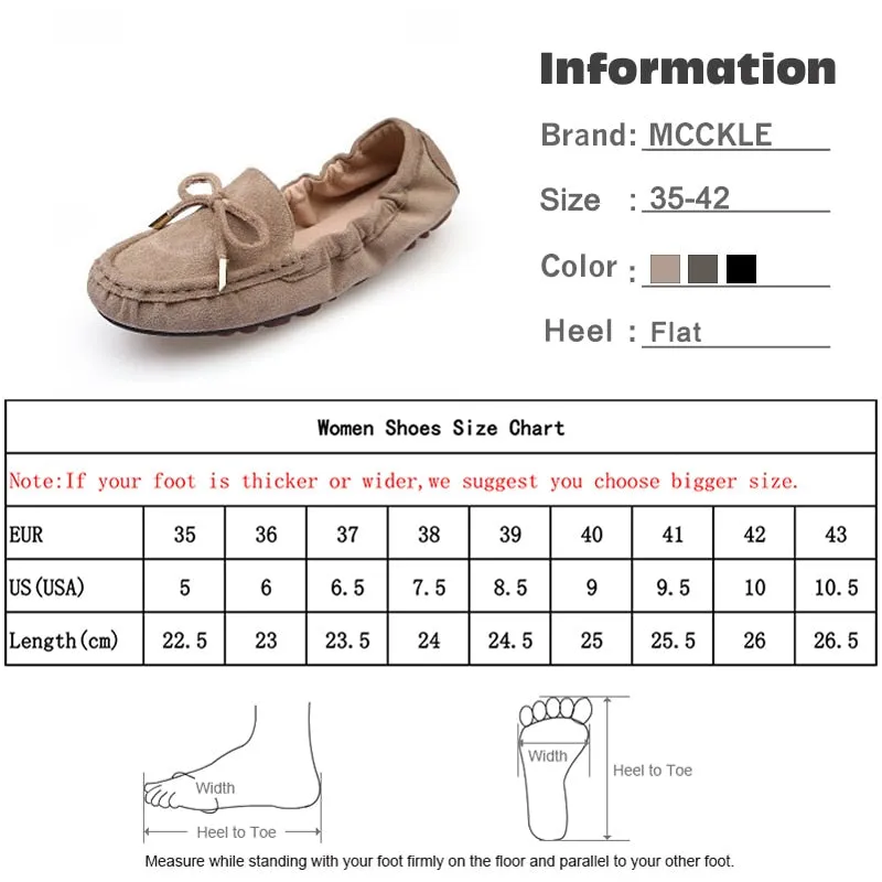 Women Comfort Loafers Bowtie Flat Shoes