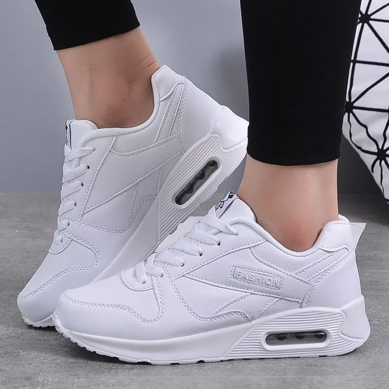 Women’s Casual Air Cushion Lace Up Wedge Sneakers | Perfect for All-Season Wear