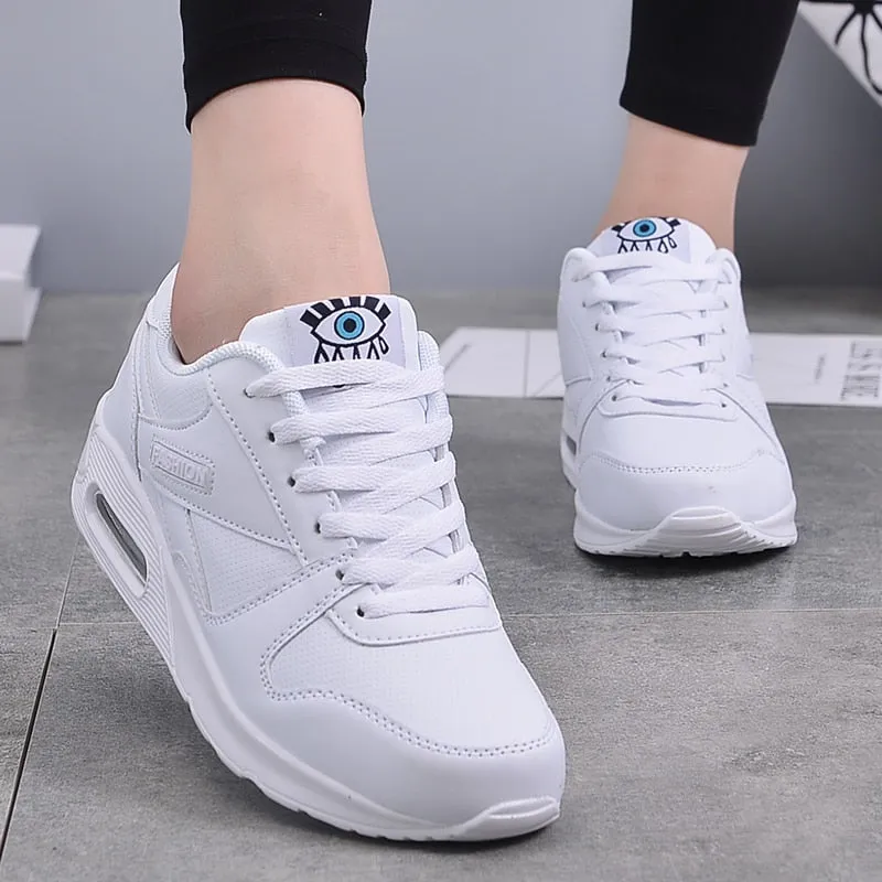 Women’s Casual Air Cushion Lace Up Wedge Sneakers | Perfect for All-Season Wear