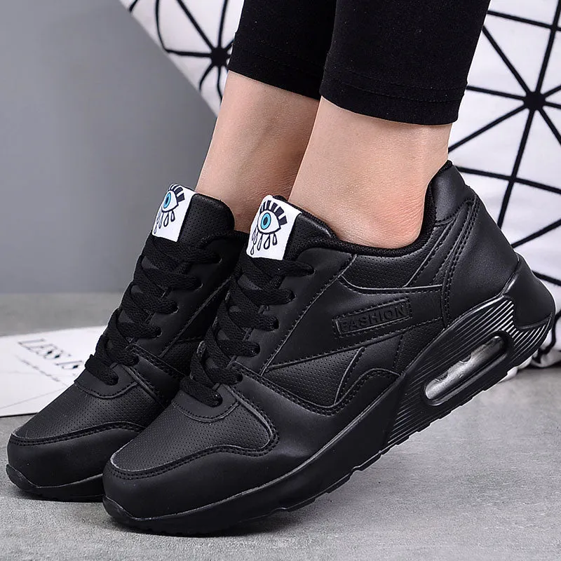 Women’s Casual Air Cushion Lace Up Wedge Sneakers | Perfect for All-Season Wear